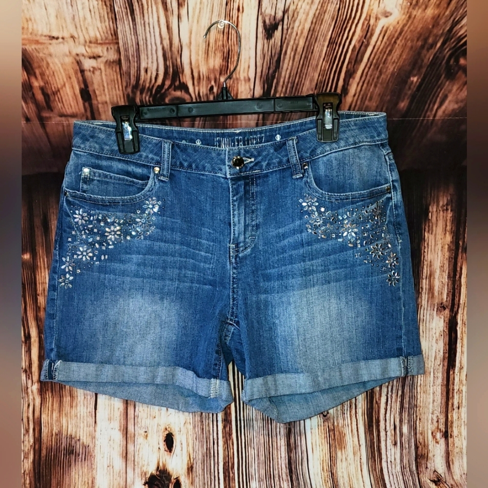 Jennifer Lopez  Blue Denim Shorts